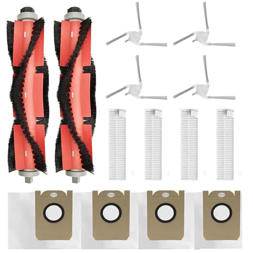 SwitchBot K10+ 交換用専用アクセサリー 消耗品セットメインブラシ フィルター サイドブラシ ， ダストバッグ ク互換品は ロボット掃除機に対応交換用部品 (2 x メインブラシ，4 x フィルター，4 x サイドブラシ，4 x ダストバッグ ク） [並行輸入品]